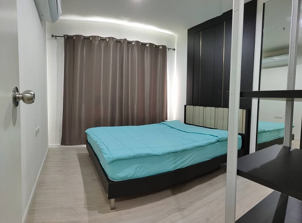 For RentCondoThaphra, Talat Phlu, Wutthakat : Condo for rent, Aspire Sathorn Tha Phra (Aspire Sathorn Thapra), next to BTS Talat Phlu, furnished + 31 sq m, only 10,000 baht, size 30 sq m, 1 bedroom, 1 bathroom, 12th floor, A, fully furnished, wardrobe, bed, mattress, sofa, dining table, air condition