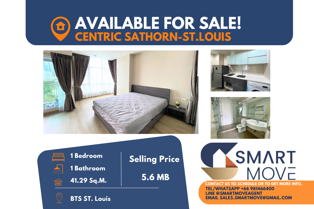 For SaleCondoSathorn, Narathiwat : 💥Code C20240600009.......Centric Sathorn - St.Louis for sale, 1 bedroom, 1 bathroom, furnished, Special Deal!!💥