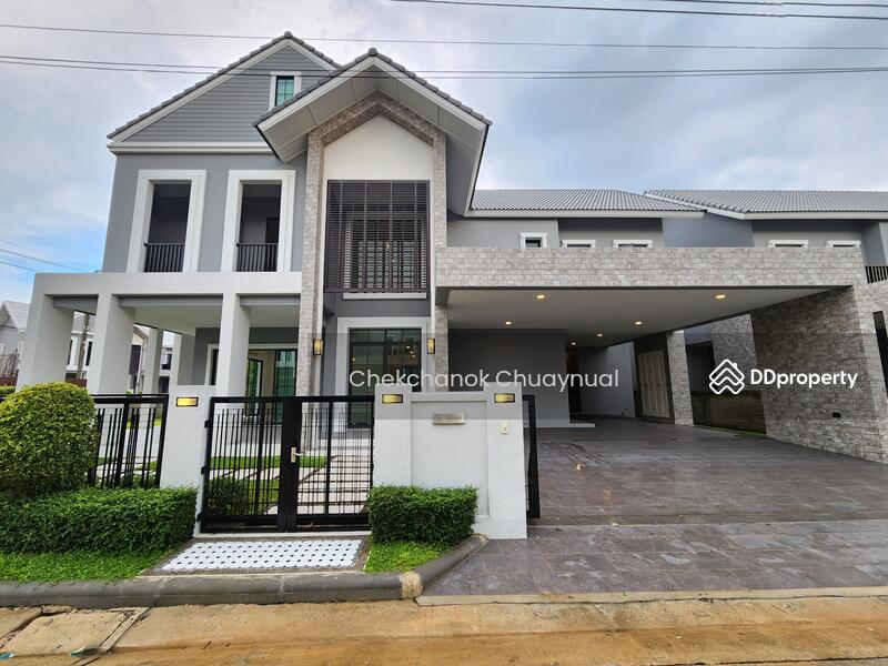 For SaleHouseNawamin, Ramindra : For sale: Luxury single house, Milton Residence, Ram Intra, 4 bedrooms, 4 bathrooms, 4 parking spaces, only 16.9 MB