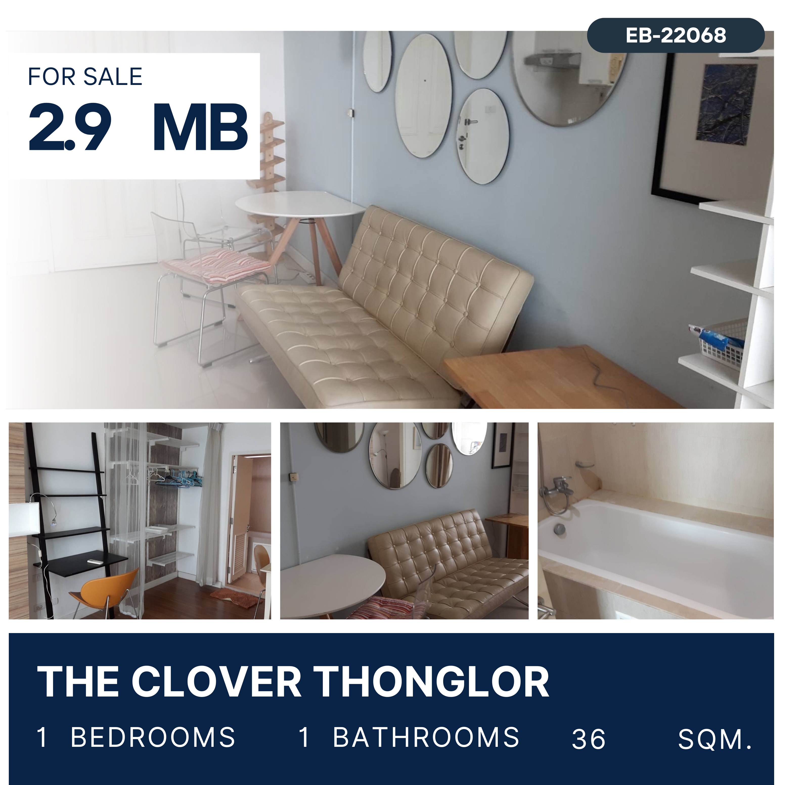 For SaleCondoSukhumvit, Asoke, Thonglor : The Clover Thonglor คอนโดบรรยากาศรีสอร์ทใจกลางทองหล่อ เนื้อที่กว้างขวาง ไม่แออัด ราคา 2 ล้านปลายๆ ได้อยู่ใจกลางทองหล่อแบบนี้หาตึกไหนไม่ได้แล้ว