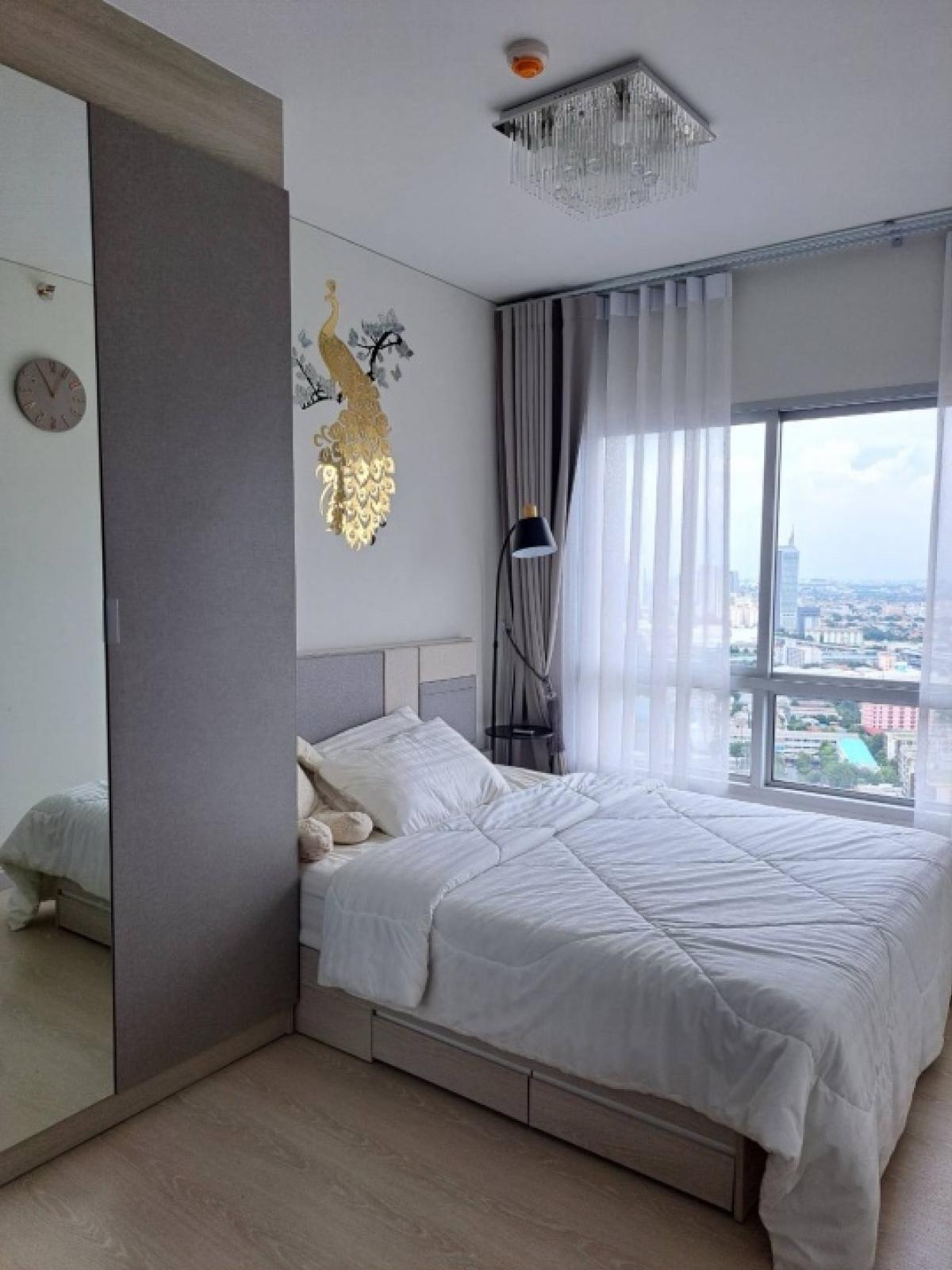 For RentCondoChaengwatana, Muangthong : 📍 Condo for rent Niche ID@ Prakret Station Niche ID@ Pakkret Station, 34th floor, 9,000 baht/month, pay 18,000, ready to move in 🔥 Property code: N492