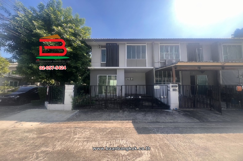 For SaleTownhouseNawamin, Ramindra : Townhouse, Pruksa Ville 89 project (Soi Kanchanaphisek 6/1), area 25.3 square wah, near Fashion Island, Kanchanaphisek Road, Tha Raeng Subdistrict, Bang Khen District, Bangkok