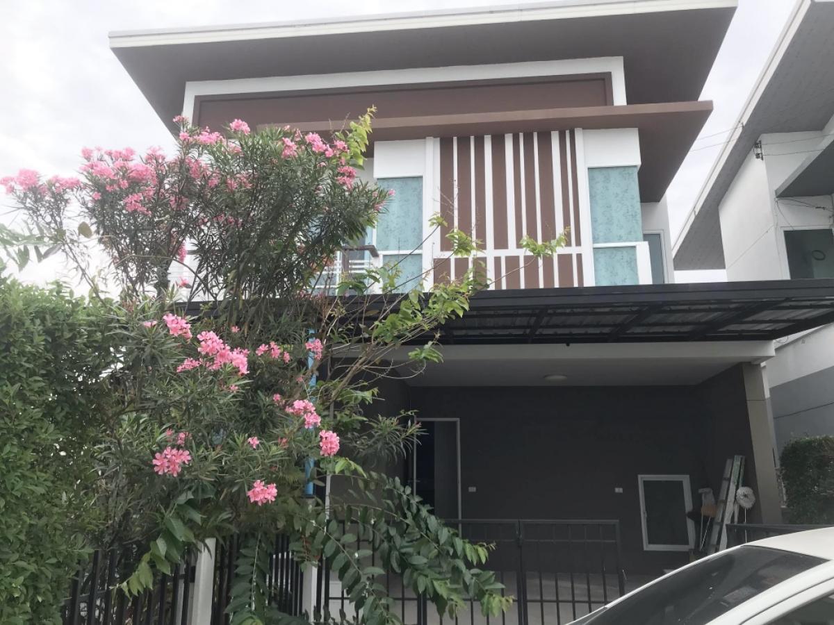 For RentHouseRama5, Ratchapruek, Bangkruai : For rent: 2-storey house, The Richville Ratchaphruek project, Om Kret Subdistrict, near Ratchaphruek Road, fully furnished, ready to move in