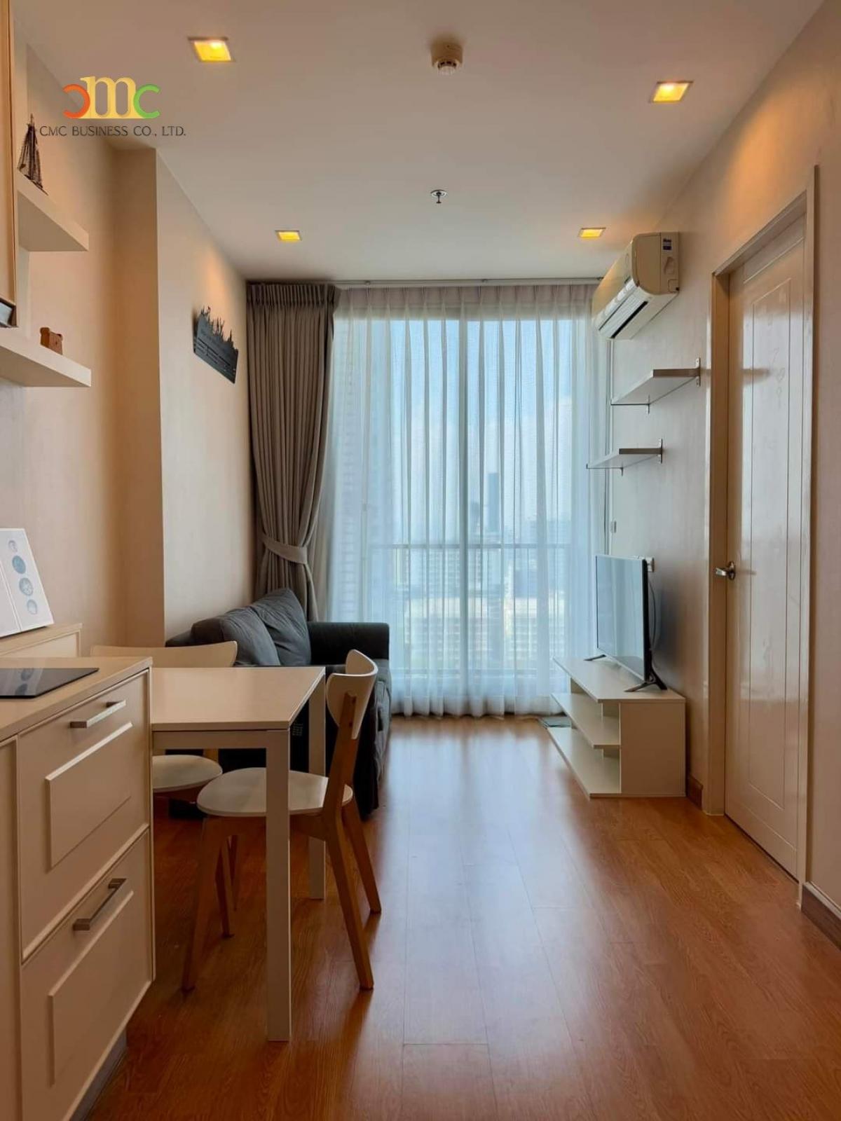 For RentCondoOnnut, Udomsuk : 🎏🪅For sale/rent Q.House 79 condo 🪅🎏On Sukhumvit Road, 150 meters from BTS On Nut - 17th floor - 30.5 sqm Ready to move in, complete with electrical appliances and furniture Selling price 4.0 million baht Rent 18,000 baht, 1 month in advance, 2 months secu