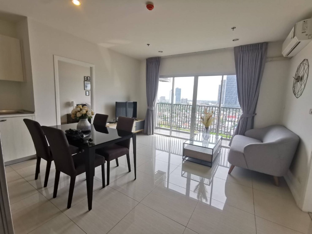 For RentCondoRattanathibet, Sanambinna : Condo for rent, Manor Sanambinnam (2 bedrooms, 2 bathrooms, size 62 sq m.), Chao Phraya River view, spacious room, fully furnished, ready to move in