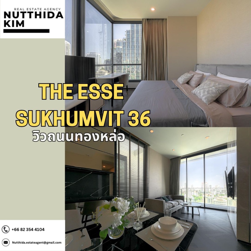 ให้เช่าคอนโดสุขุมวิท อโศก ทองหล่อ : ปล่อยเช่า The Esse Sukhumvit 36 ตกแต่งใหม่ พร้อมเข้าอยู่