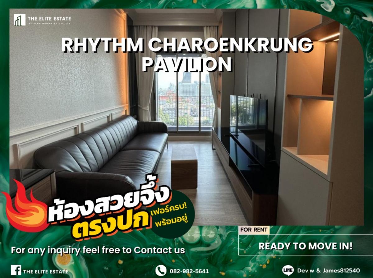 For RentCondoSathorn, Narathiwat : 🐲💫Nice room for rent 🐲💫RHYTHM CHAROENKRUNG PAVILLION