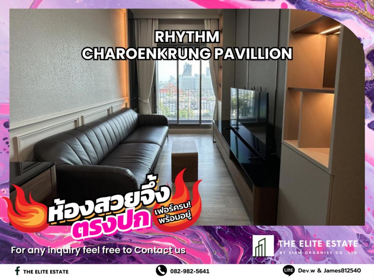 For RentCondoSathorn, Narathiwat : 🐲💫Nice room for rent 🐲💫RHYTHM CHAROENKRUNG PAVILLION