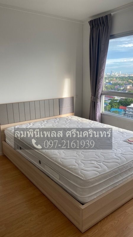 For RentCondoPattanakan, Srinakarin : Condo for rent Lumpini Place Srinakarin Hua Mak Station, corner room, high floor, ready to move in