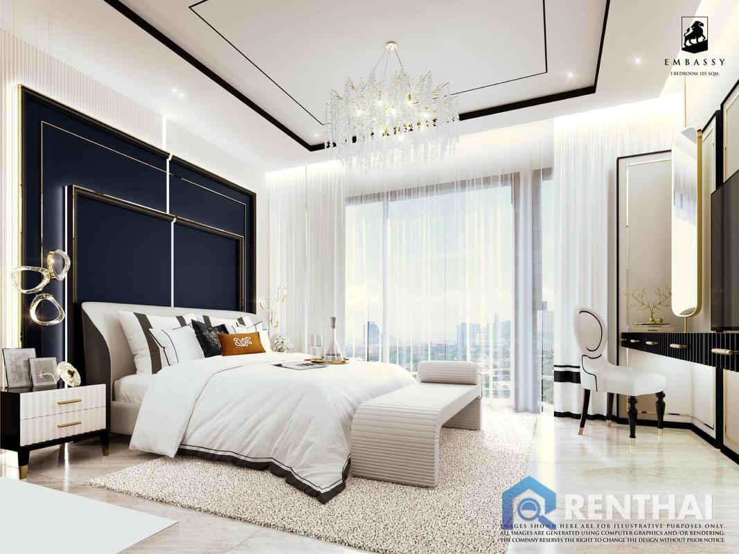 For SaleCondoPattaya, Bangsaen, Chonburi : 2Bed Fully Furnished Embassy Condo in Pattaya with Luxury Amenities, 6.7M Thb