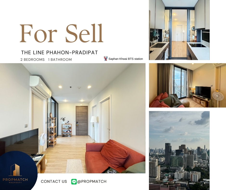 For SaleCondoSapankwai,Jatujak : ⚡️Flash Sale ⚡️Beautiful room, best price The Line Phahol-Pradipat (2 bedrooms, 53 sq m.) only 8.69 million baht!! Tel.0807702957 @propmatch