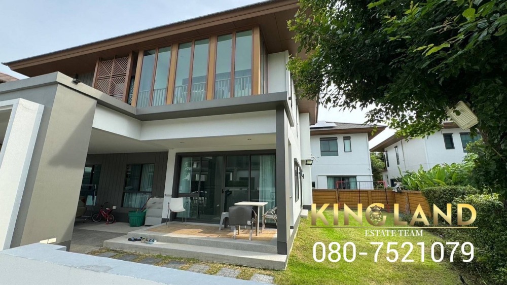 For RentHousePattanakan, Srinakarin : #For rent, luxurious single house, 4 bedrooms, 5 bathrooms, next to the garden and Clubhouse, BURASIRI Pattanakarn project, fully furnished, for rent, price 200,000 baht/month