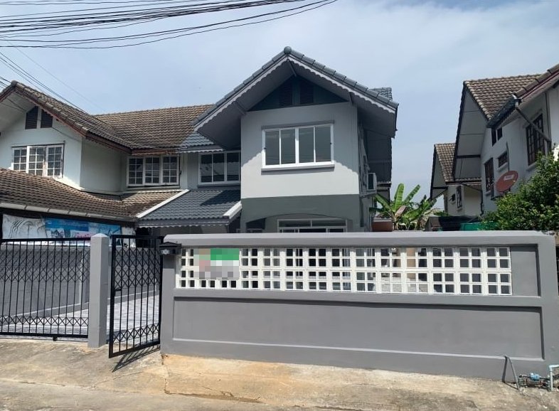 For SaleHouseKasetsart, Ratchayothin : For sale: 2-storey twin house, area 40 sq m, 3 bedrooms, 2 bathrooms, Wang Thong Village, Soi Chongkho 9, Vibhavadi Rangsit Road 47, Bang Khen Market, Bang Khen - near Bobae, near Zeer Rangsit Mall, near Suvarnabhumi Airport