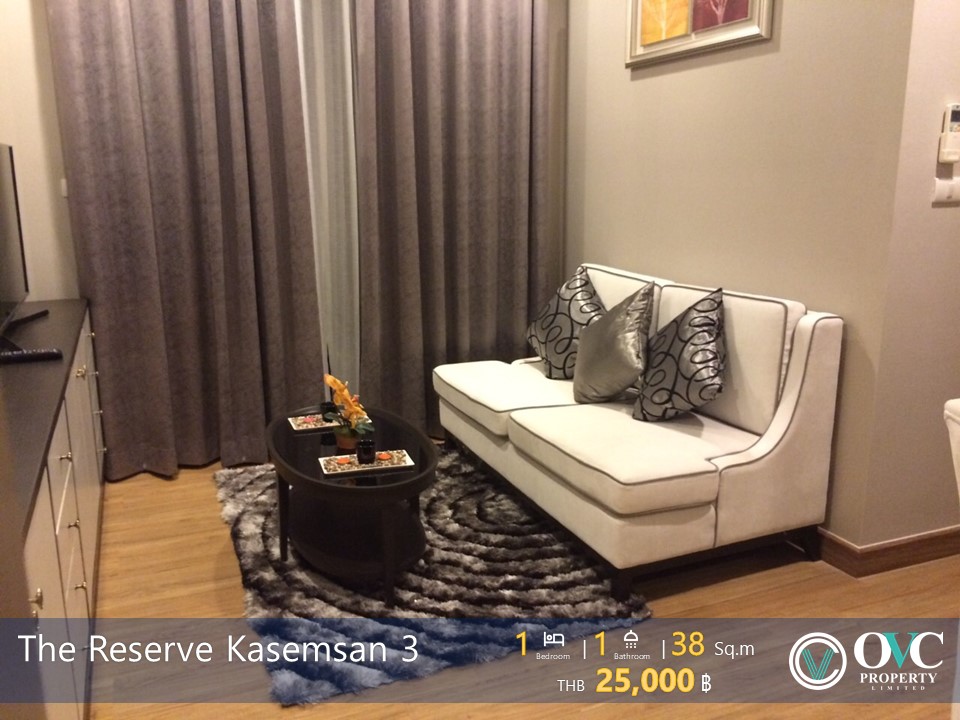 For RentCondoSiam Paragon ,Chulalongkorn,Samyan : Rent @The Reserve Kasemsan 3