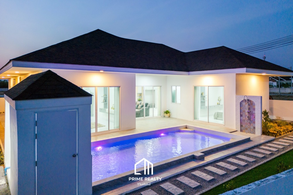 For SaleHouseHuahin, Prachuap Khiri Khan, Pran Buri : Beautiful 3 Bedroom Pool House for Sale, Huahin, Borfai.