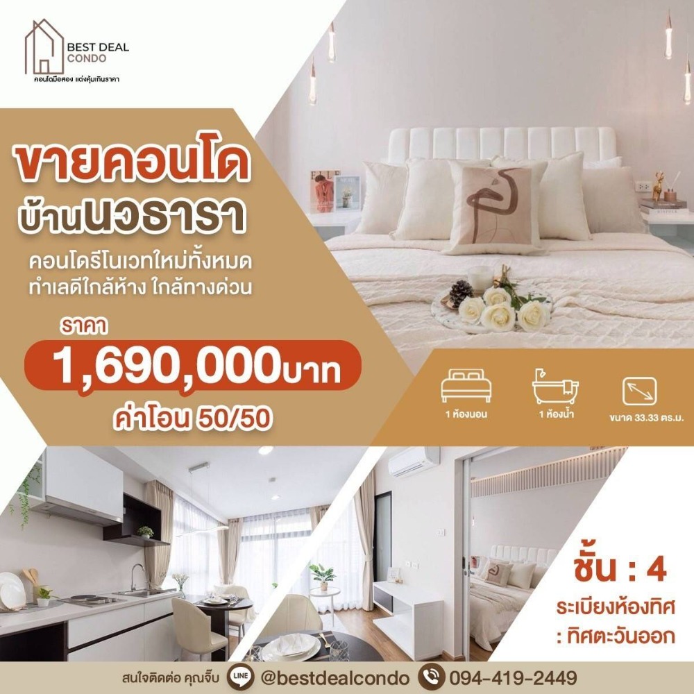 ขายคอนโดเกษตร นวมินทร์ ลาดปลาเค้า : ขายคอนโดบ้านนวธารา