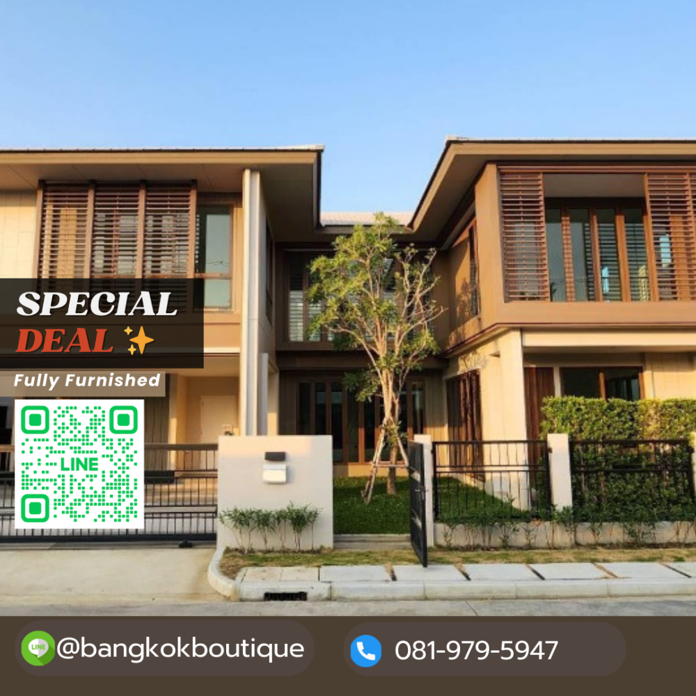 For RentHousePattanakan, Srinakarin : ✨Luxury House✨For rent Detached House Burasiri Krungthepkreetha  4bedroom 5bathroom