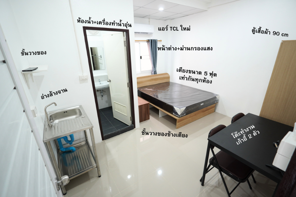 For RentCondoThaphra, Talat Phlu, Wutthakat : -Newly opened dormitory- Welcoming 2025- The Berlin28 (in Soi Kamnan Maen 28) (The Berlin28) starting at 3500-4500 baht