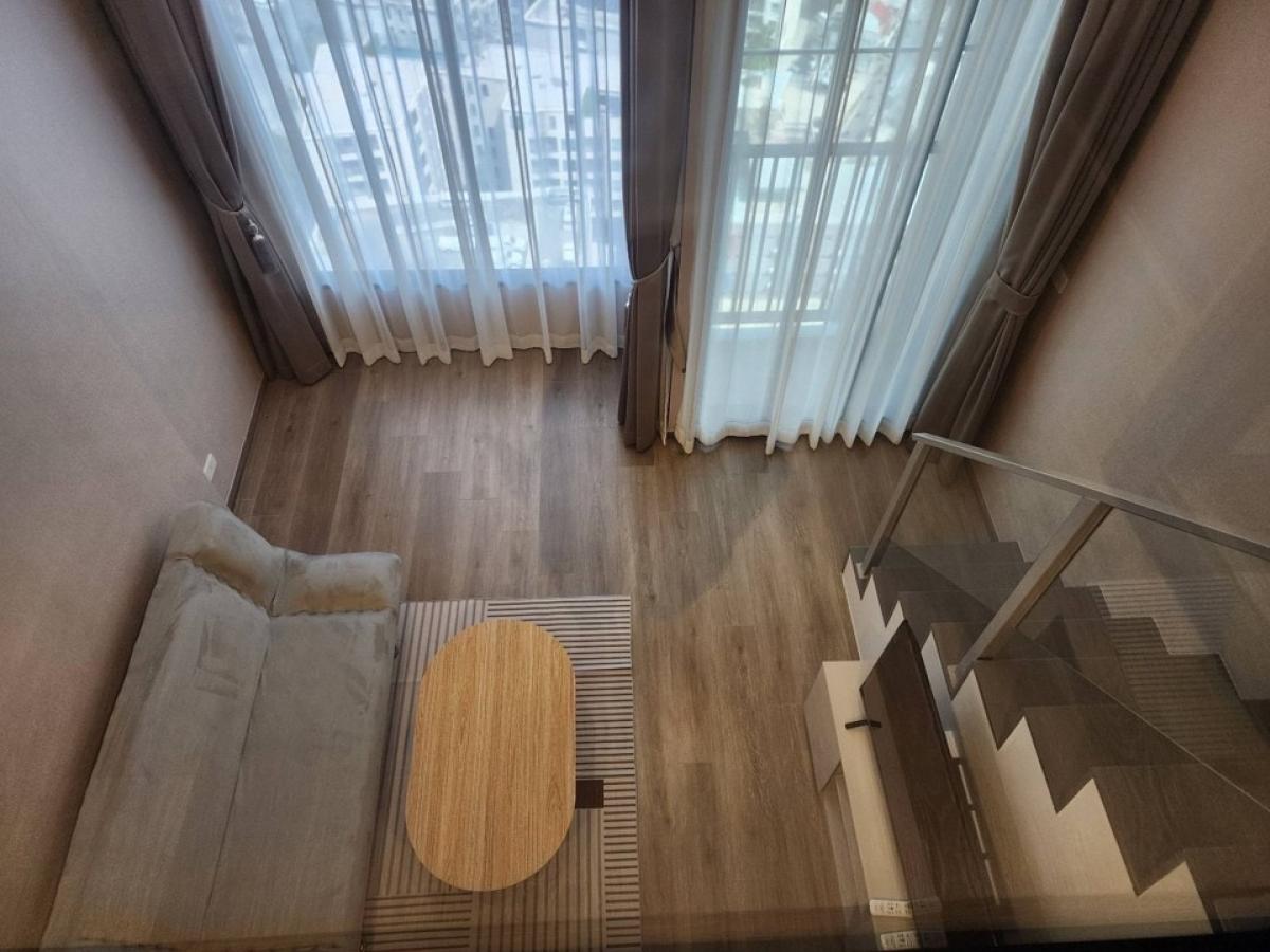 For RentCondoRatchadapisek, Huaikwang, Suttisan : 🔥🔥✌️SOHO Ratchada Huawkwang ✌️Duplex room 38 sq.m. 1 bedroom 1 bathroom, beautiful room, fully decorated, high floor, good view, ready to move in🛋️