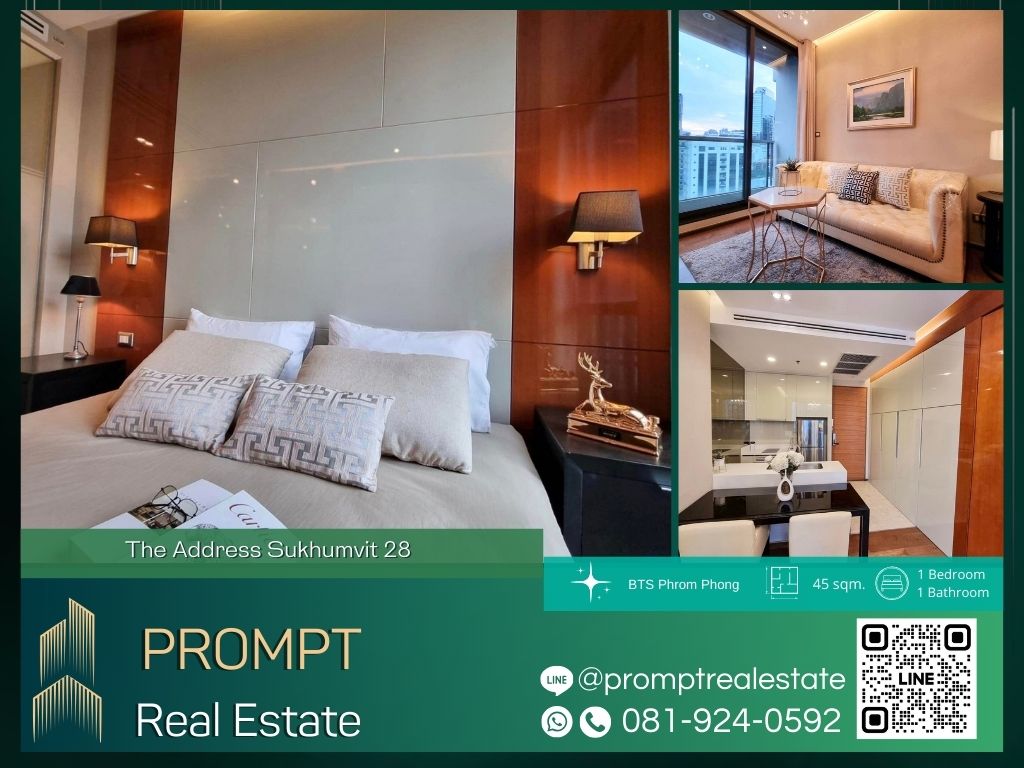 For RentCondoSukhumvit, Asoke, Thonglor : ST12957 - The Address Sukhumvit 28 :  ดิ แอดเดรส สุขุมวิท 28 - BTS Phrom Phong / Emporium