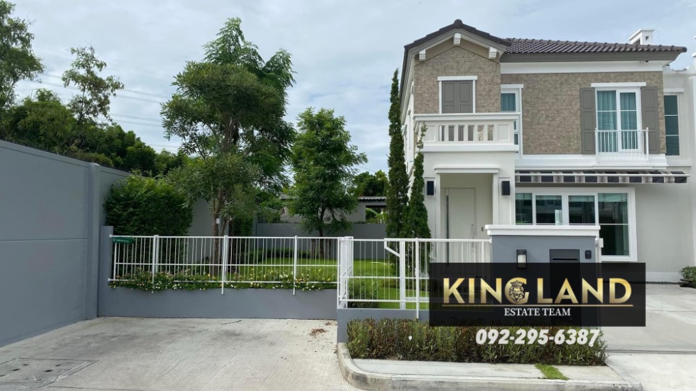 For RentHouseBangna, Bearing, Lasalle : #For rent, 2-storey twin house, corner house, Anya Bangna Ramkhamhaeng 2 project, 2 bedrooms, 3 bathrooms, brand new house from Anya project, near Mega Bangna 💰 Rental price 65,000 baht/month (including common area)