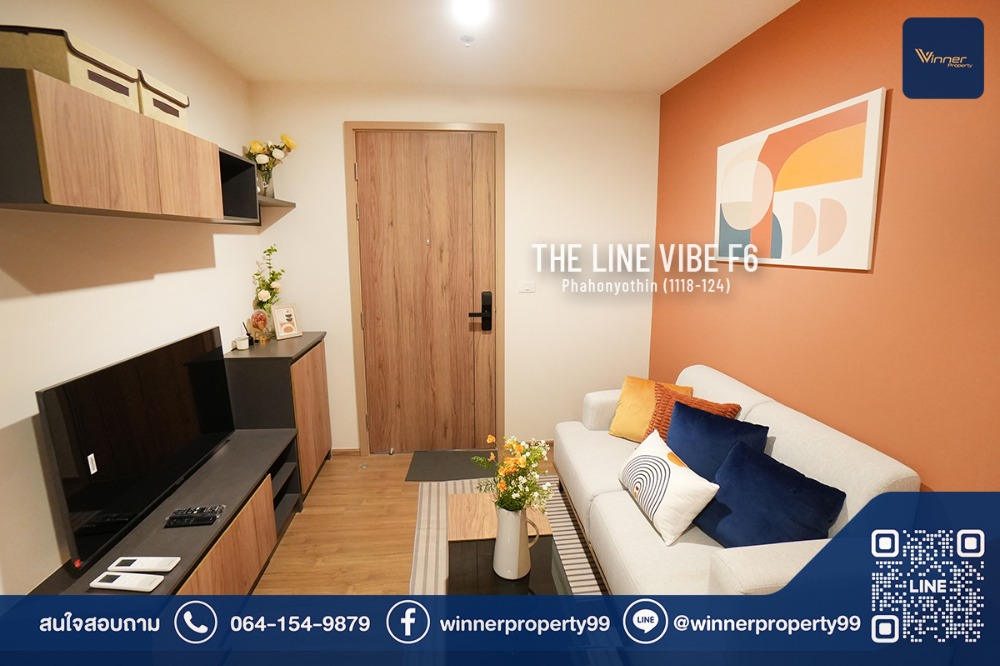 For RentCondoLadprao, Central Ladprao : A67194c-Condo for rent, The Line VIBE (Paholyothin) project (The Line Vibe Phahonyothin), BTS Ha Yaek Lat Phrao, 6th floor