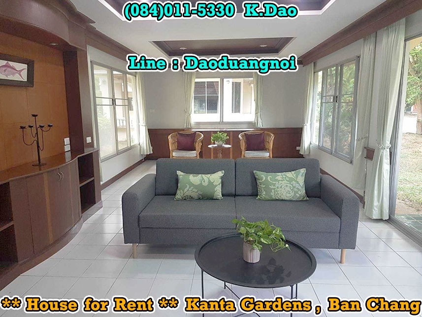 ให้เช่าบ้านระยอง : #Kanta Gardens, Ban Chang *** House for Rent ***