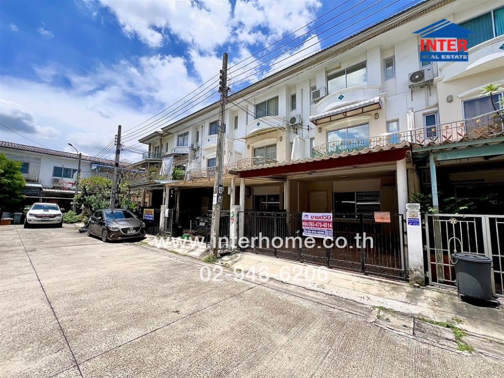 For SaleHouseKasetsart, Ratchayothin : 3-storey townhouse, 21.9 sq.w., Supalai Ville Village, Ekkamai-Ramintra, Soi Nawamin 64, Soi Ramintra 40, Praditmanutham Road, Ramintra Road, Bueng Kum District, Bangkok