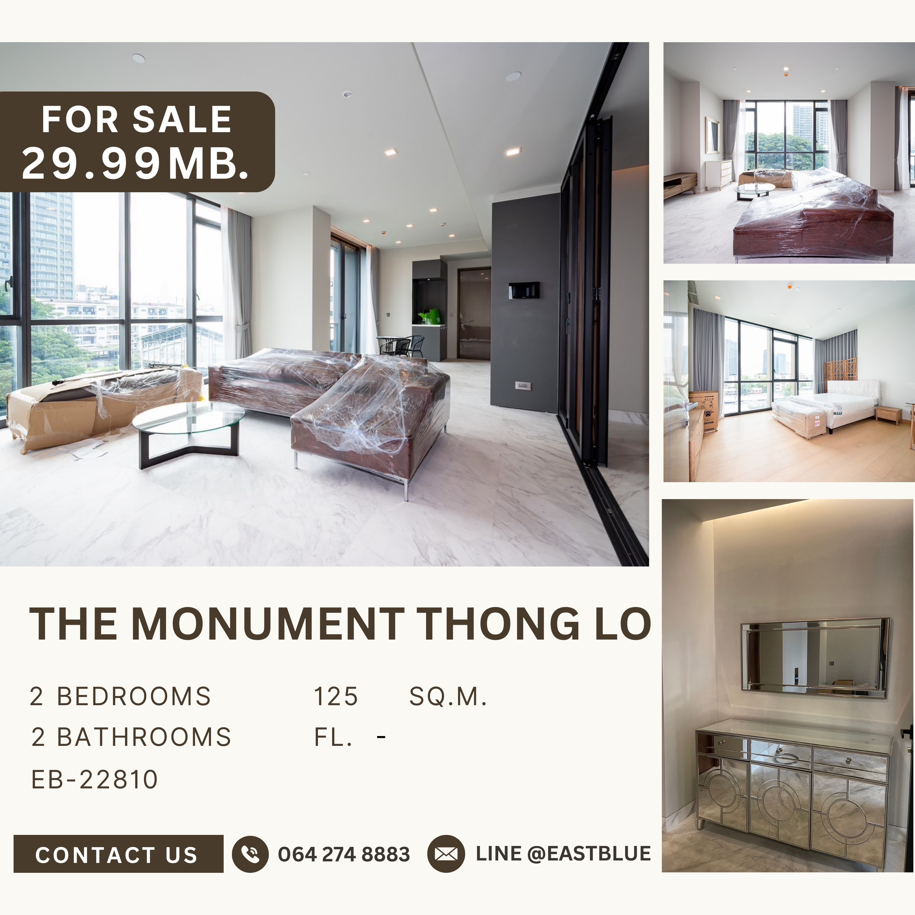 For SaleCondoSukhumvit, Asoke, Thonglor : The Monument Thong Lo, beautiful room, open view, pet friendly, Thonglor area, best price in the market, 29.99 million