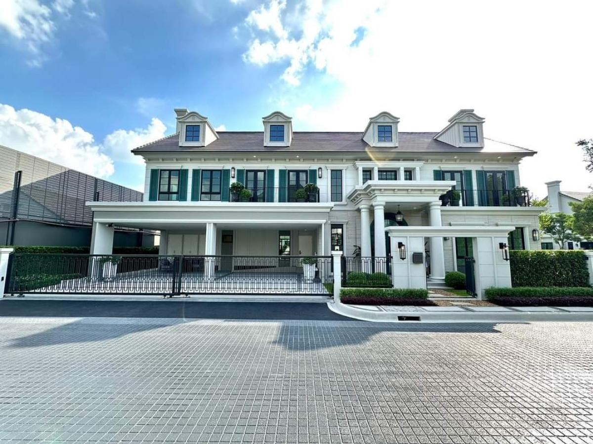 For RentHousePattanakan, Srinakarin : 🚩Luxury house for rent, Narinsiri, Krungthep Kreetha, 5 bedrooms, 6 bathrooms, 4 parking spaces, 500,000 baht/month 📲Sarun 082|414|4265