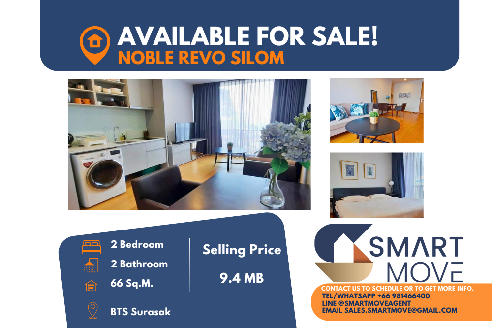 For SaleCondoSathorn, Narathiwat : 💥💥FOR SALE !! 💥💥Code C20221200903.......Noble Revo Silom, 2 bedrooms, 2 bathrooms, city view, river view, high floor 22+, furnished, Special Deal!!📢📢