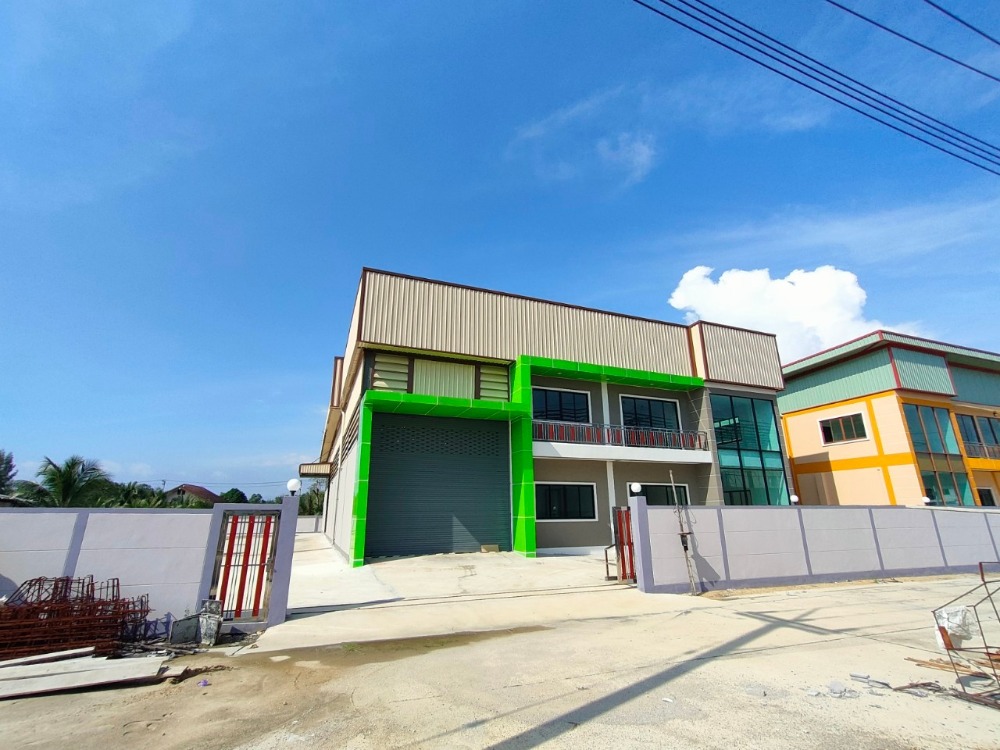 For SaleFactoryMahachai Samut Sakhon : Newly built factory warehouse for sale in prime location, Rama 2, Bang Krachao, Samut Sakhon, area 1-1-11 rai, pink plan, usable area 800 sq m.