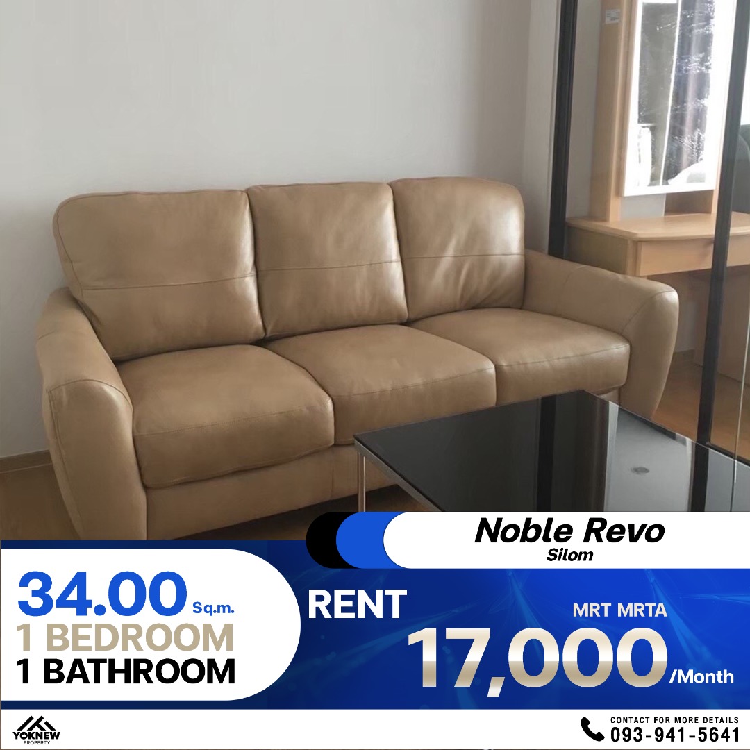 For RentCondoSathorn, Narathiwat : Noble Revo Silom offers you endless convenience, fully furnished and ready to move in, ready to connect to all travel both in the city and outside the city when needed