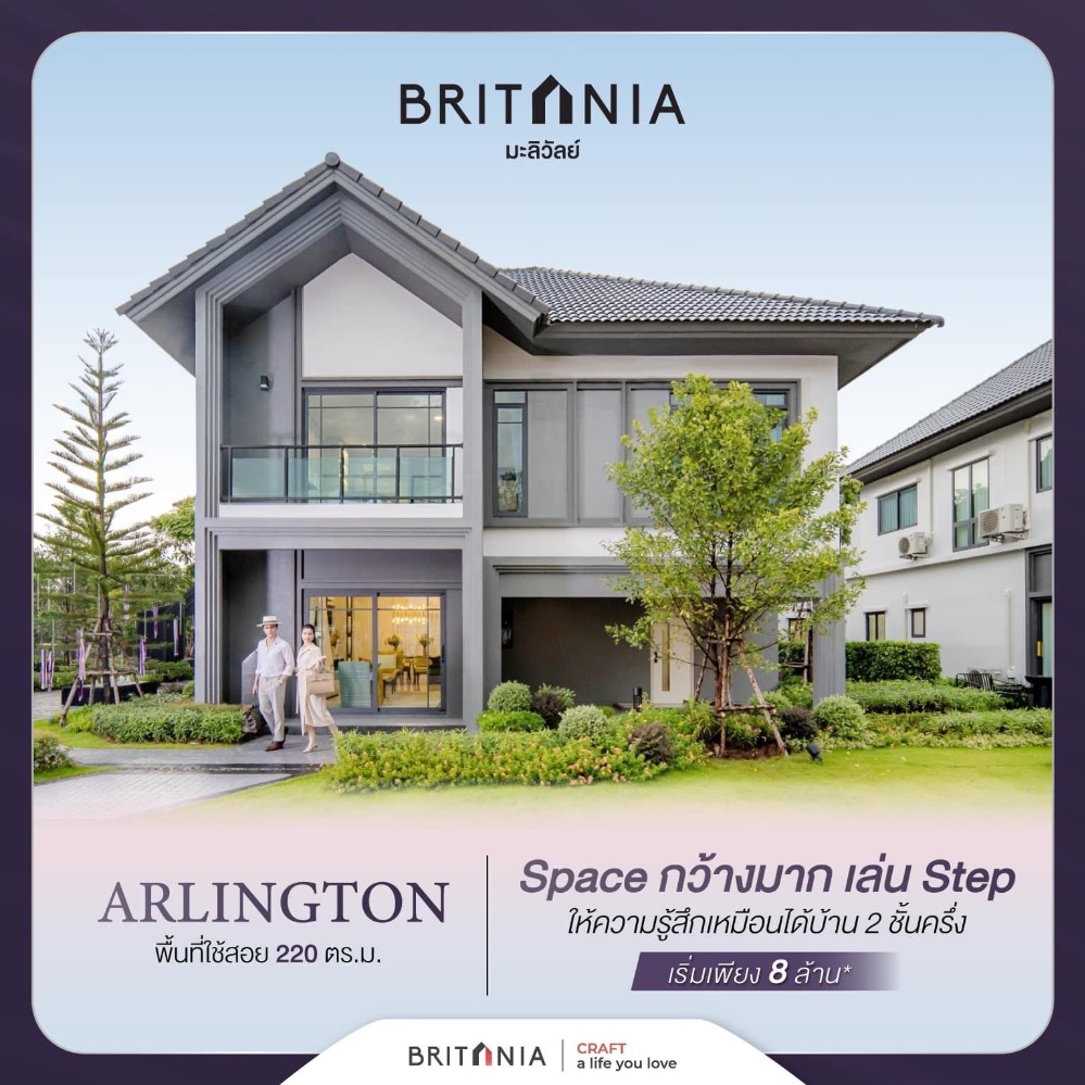 For SaleHouseKhon Kaen : Britannia Maliwan Khon Kaen, a luxury English-style house in a potential location on a main road near the airport and university.