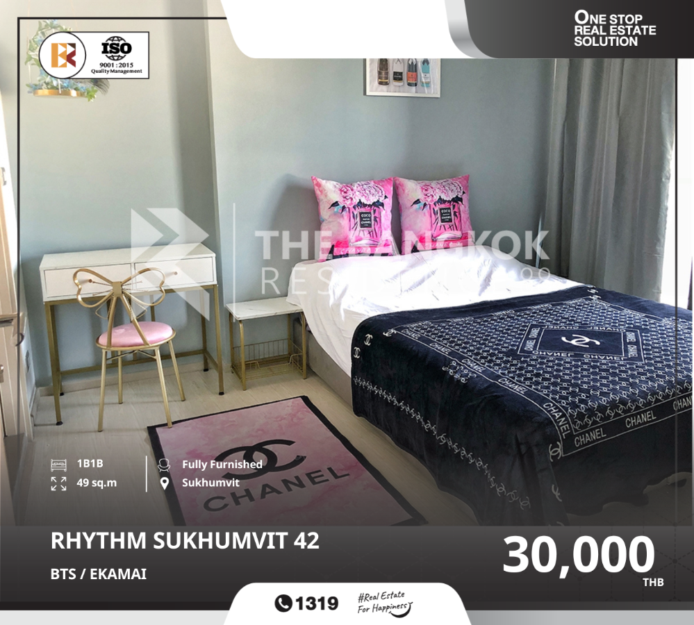 For RentCondoSukhumvit, Asoke, Thonglor : Beautiful high-floor room: rhythm sukhumvit 42, near bts ekkamai