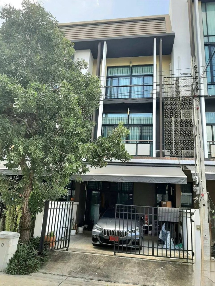 For RentTownhouseBang Sue, Wong Sawang, Tao Pun : For rent, 3-storey townhouse 💥Location: next to the Wong Sawang BTS station, fully furnished, ready to move in, Flora Village, near the BTS, near the expressway, near Big C Wong Sawang