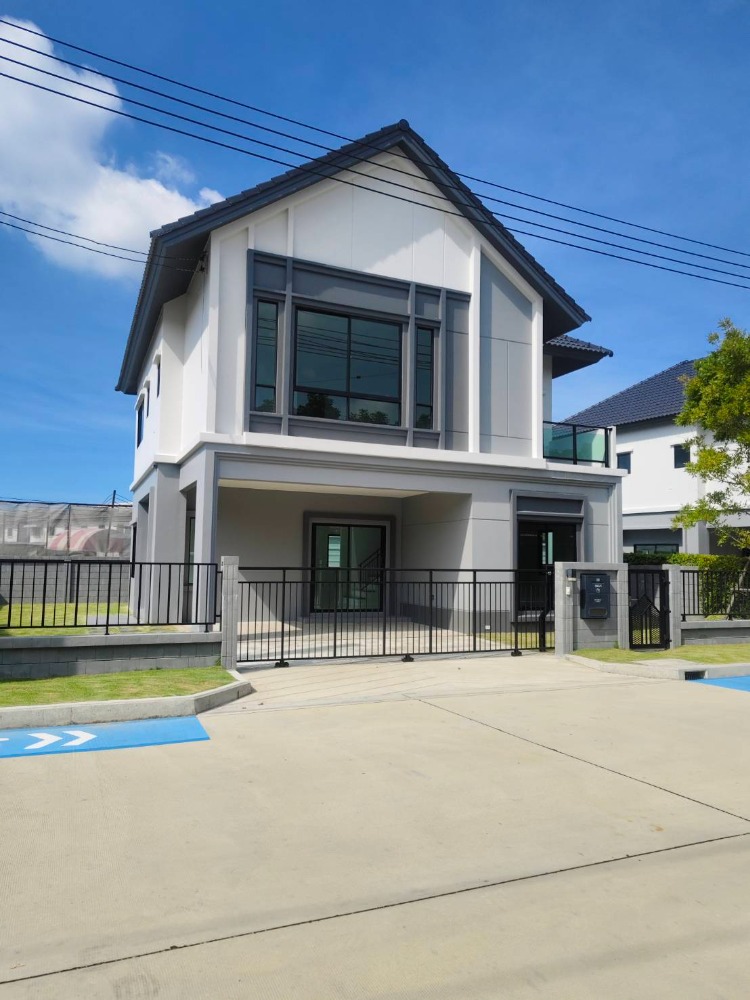 For SaleHouseSamut Prakan,Samrong : For sale: beautiful single-family house, large auspicious house number, complete functions, 4 bedrooms, 4 bathrooms, near Kanchanaphisek Ring Road, etc.