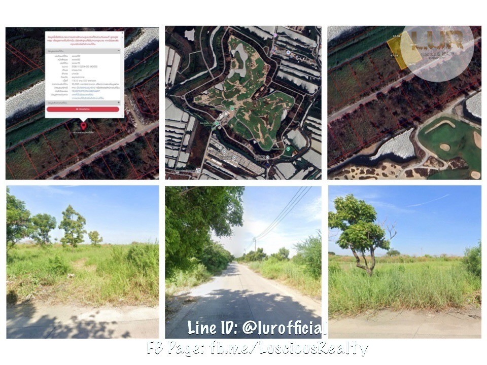 For SaleLandSriracha Laem Chabang Ban Bueng : Land for sale at Ballyshear Golf Links golf course by world-class designer, 1 rai, selling at the Treasury Department appraisal price of 16,000 baht per square wa.