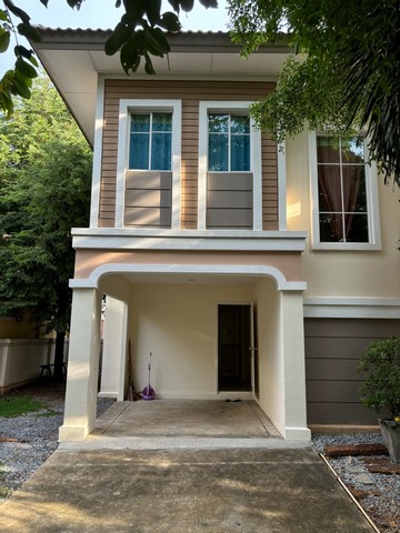 For RentHouseMin Buri, Romklao : RHT1950 Single house for rent, 100 square wah, Phatsar 13 Suwinthawong Village