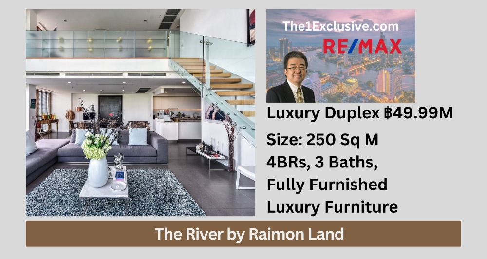 For SaleCondoWongwianyai, Charoennakor : The River by Raimon Land Luxury Duplex For Sale