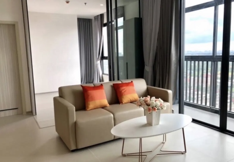 For RentCondoNonthaburi, Bang Yai, Bangbuathong : For rent: Grow Ratchadaphisek, 2 bedrooms, beautiful, ready to move in, near MRT Purple Line, Sai Ma. Interested, add Line @841qqlnr