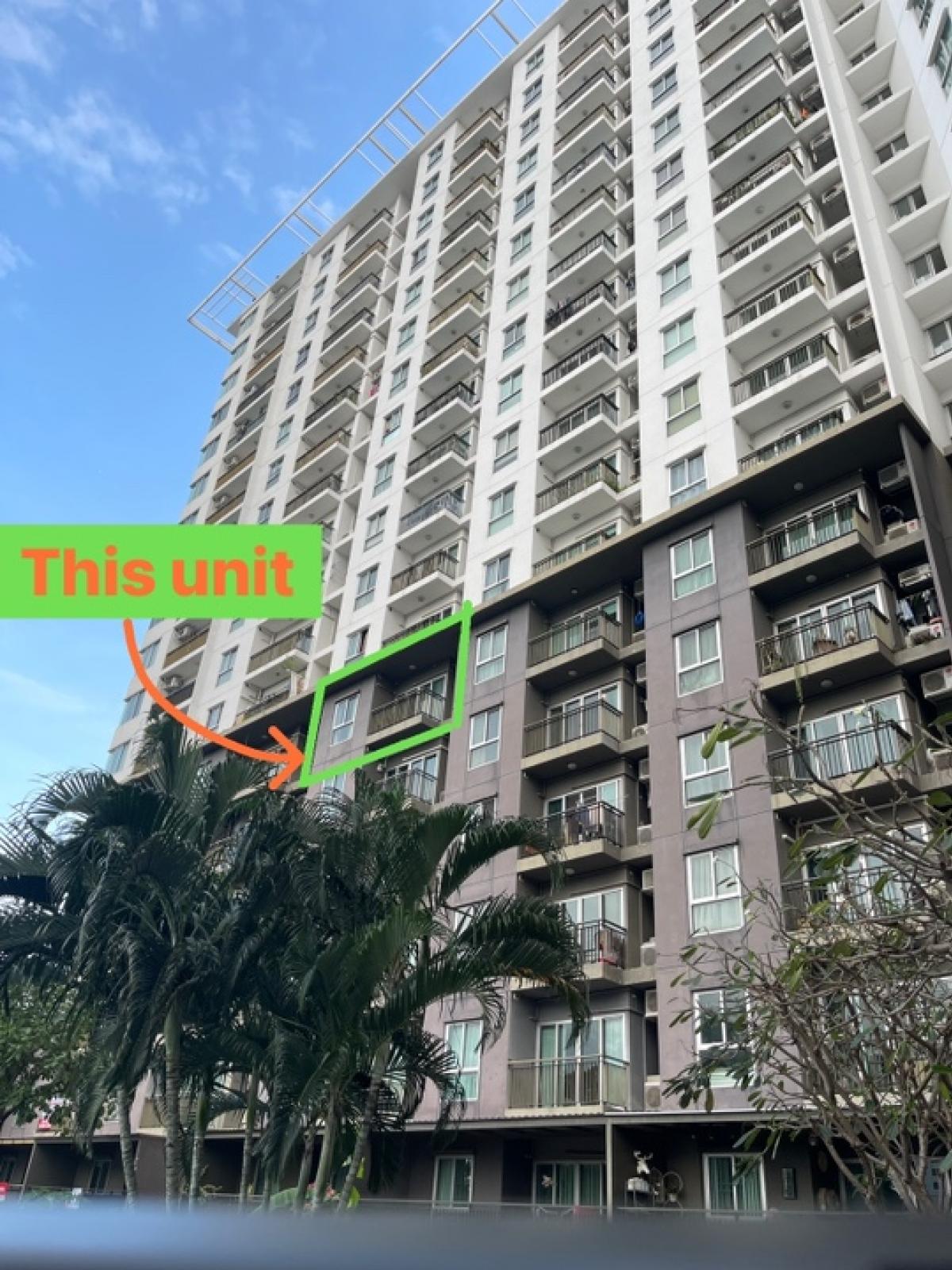 For SaleCondoBangna, Bearing, Lasalle : Urgent sale!! | The Parkland Srinakarin Lakeside | Building 1 | 7th floor | 36 sq m. | Swimming pool and lake view