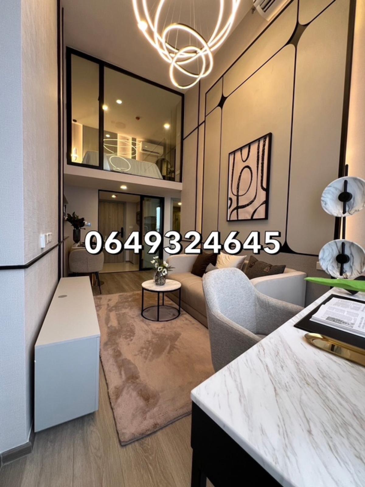 For SaleCondoRatchadapisek, Huaikwang, Suttisan : Last chance, Duo Space, 2 bedrooms, 48.41 sq m, Soho Bangkok, Ratchada, Huai Khwang, closed kitchen