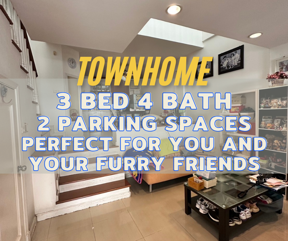 For SaleTownhomeRamkhamhaeng, Hua Mak : 3-storey townhouse, 3 bedrooms, 4 bathrooms, 2 parking spaces, Rama 9 - Hua Mak