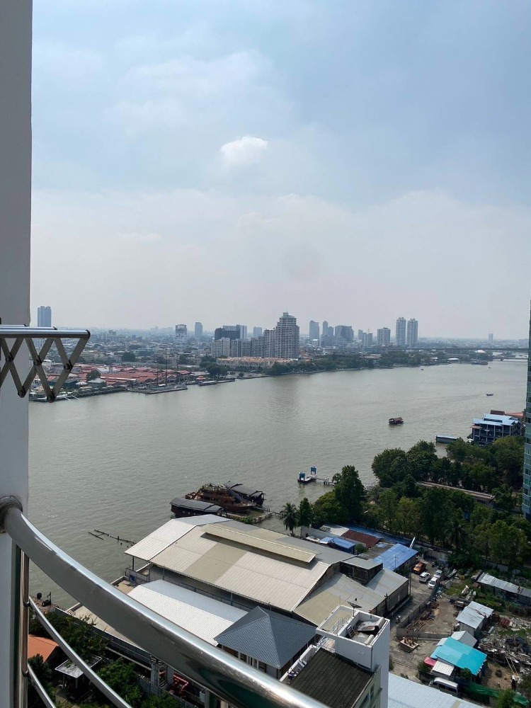 For RentCondoWongwianyai, Charoennakor : Condo for rent Supalai River Place, Supalai River Place, 21st floor, size 52 sq m., river view, Charoen Nakhon area, near BTS Krung Thon Buri