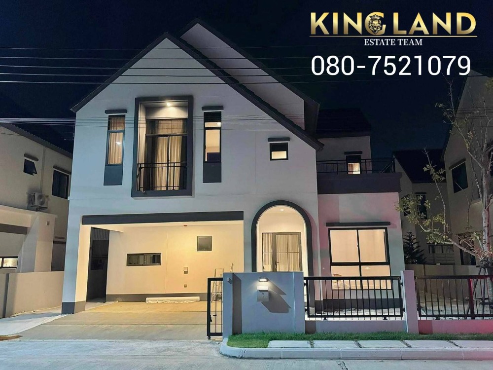 For RentHouseLadkrabang, Suwannaphum Airport : #For rent, 2-storey detached house, 3 bedrooms, 3 bathrooms, Saransiri Sriwari 2 project, ready to move in, good location, connecting 2 major roads, near major expressways, quickly enter the city center, rental price only 30,000 baht / month