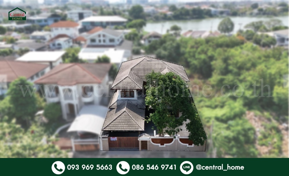 For SaleHouseChaengwatana, Muangthong : 2-storey detached house, Muang Thong Thani Village Project 2, decorated with Makha wood throughout the house.