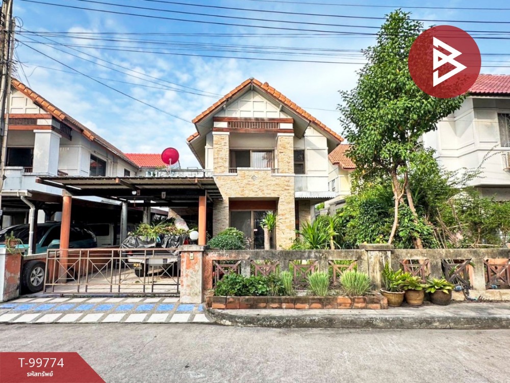 For SaleHousePattaya, Bangsaen, Chonburi : Single house for sale, Country Park Village 1, Bangsaen, Chonburi