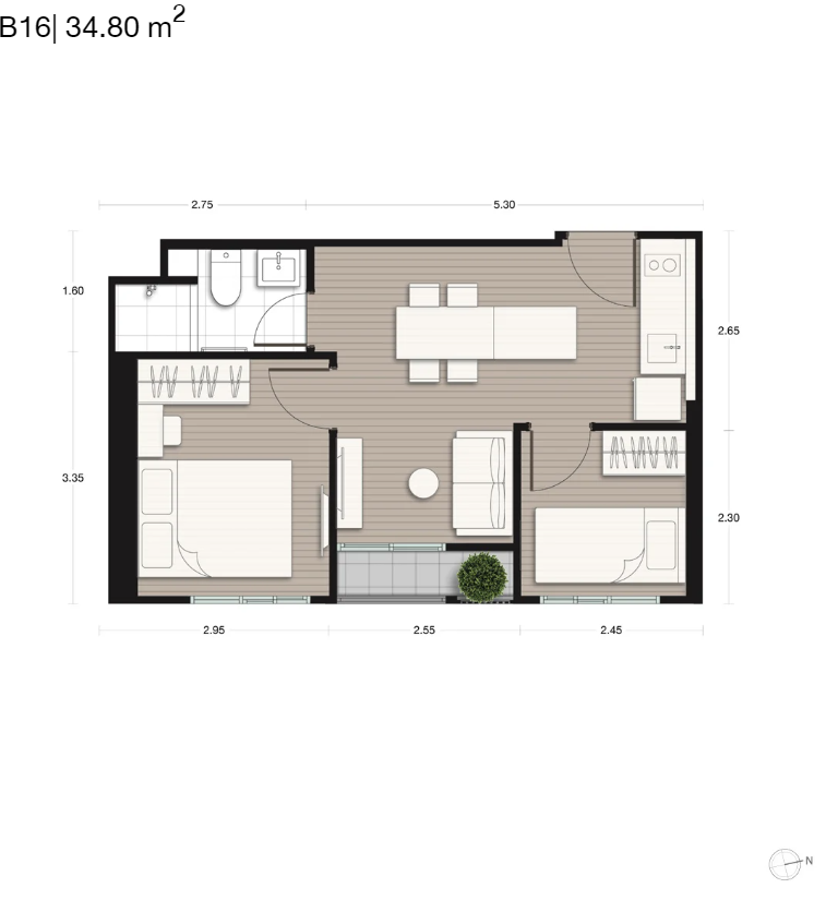 ขายดาวน์คอนโดพระราม 9 เพชรบุรีตัดใหม่ RCA : Selling down Payment Noble Nue District R9 1 Bed Plus (FQ) ขนาด 34.80 ตร.ม. MRT Rama 9