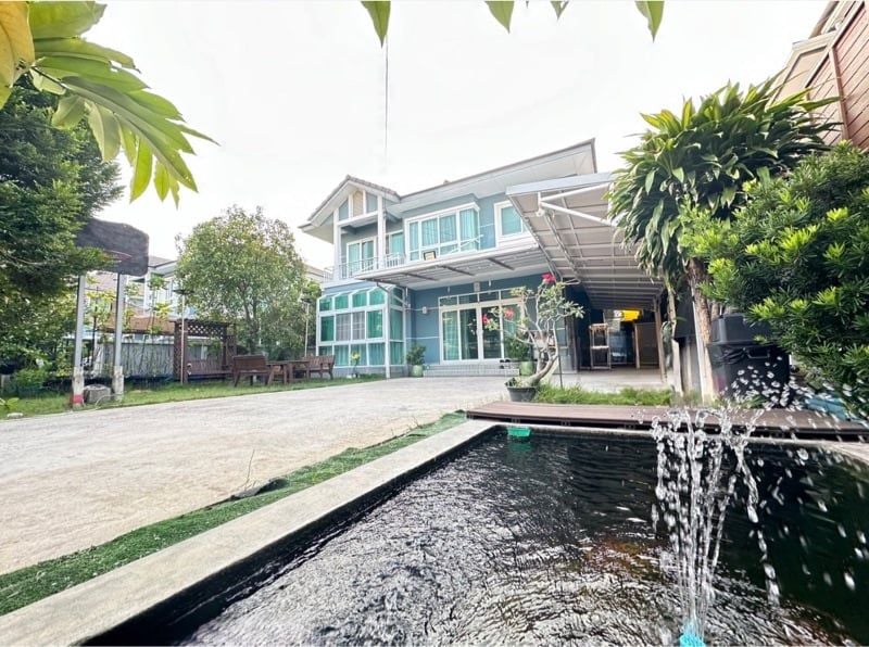 For SaleHouseNawamin, Ramindra : 101.3 sq m, 3 bedrooms, 3 bathrooms, 2-storey detached house, The Sweet garden, Phraya Suren 40